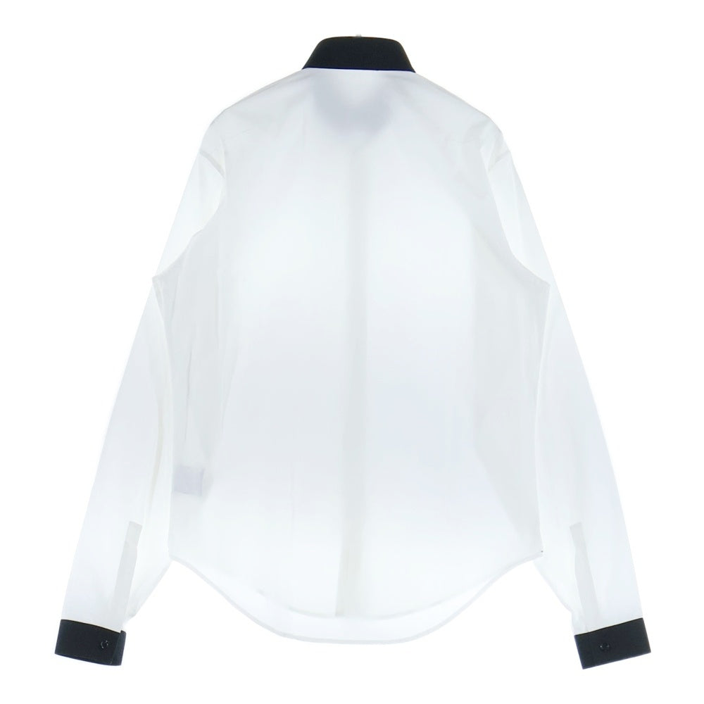 Dior HOMME(ディオールオム) スタンドカラー長袖ドレスシャツ ブラック×ホワイト 7H3150990100