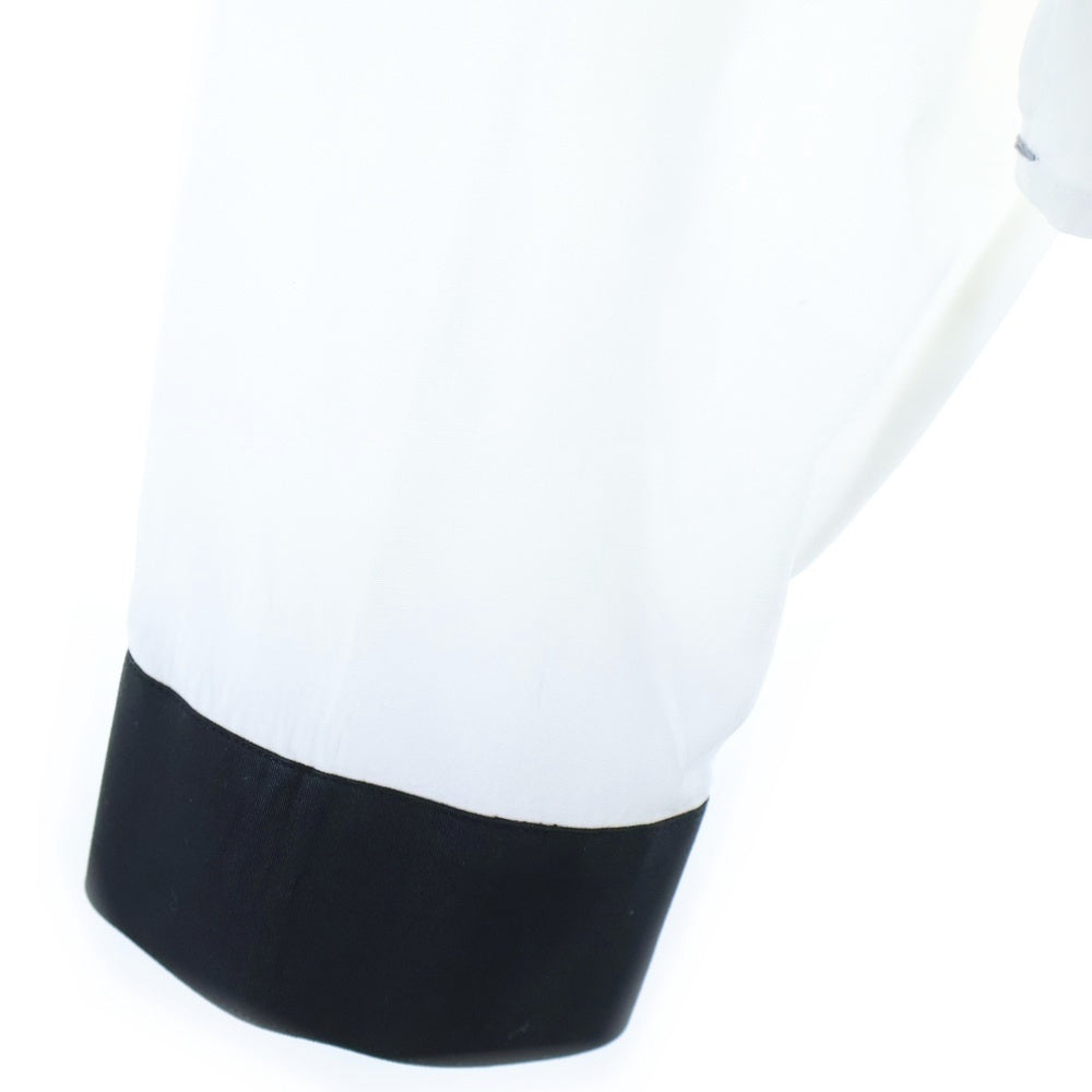 Dior HOMME(ディオールオム) スタンドカラー長袖ドレスシャツ ブラック×ホワイト 7H3150990100