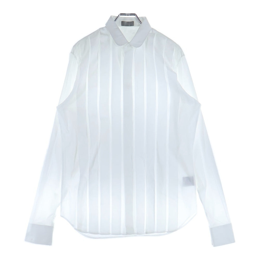 Dior HOMME(ディオールオム) 07SS ラウンドカラー長袖ドレスシャツ ホワイト 8E352660641