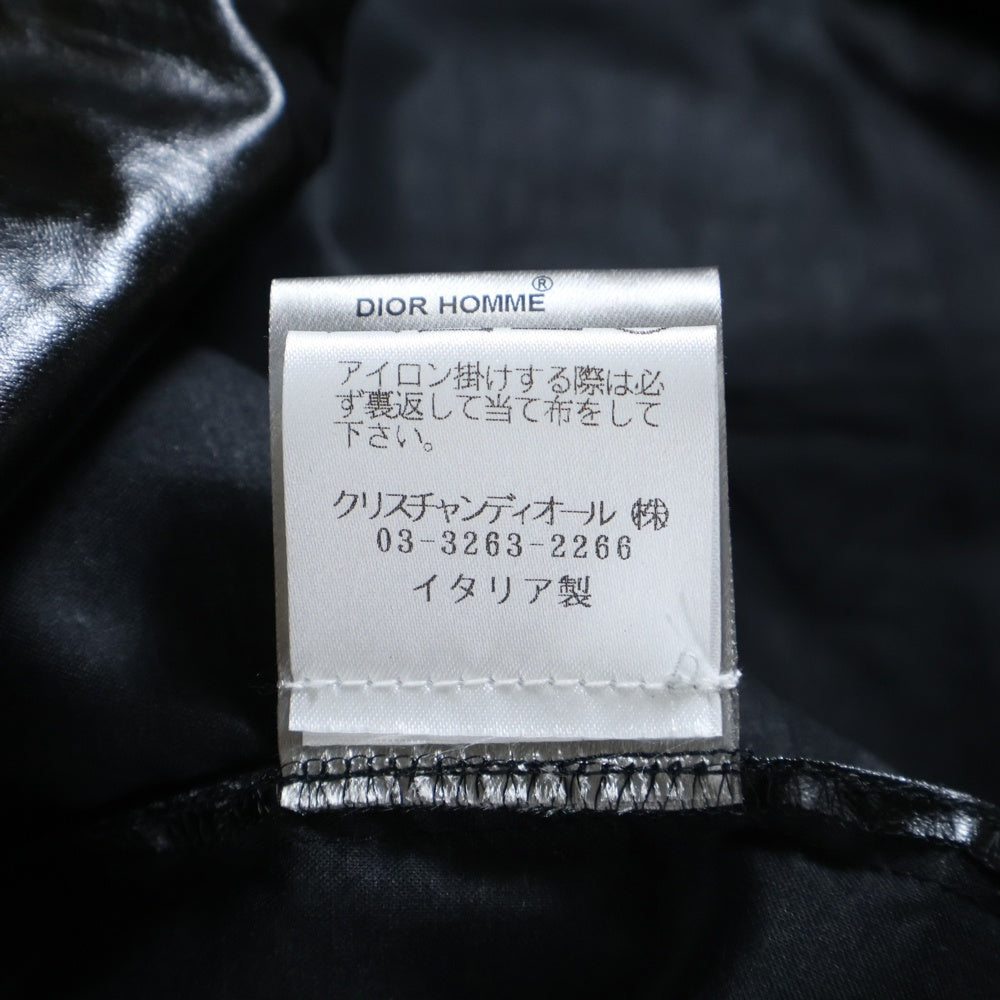 Dior HOMME(ディオールオム) 08AW BEE刺繍 比翼ボタン長袖シャツ ブラック 8H3150460789