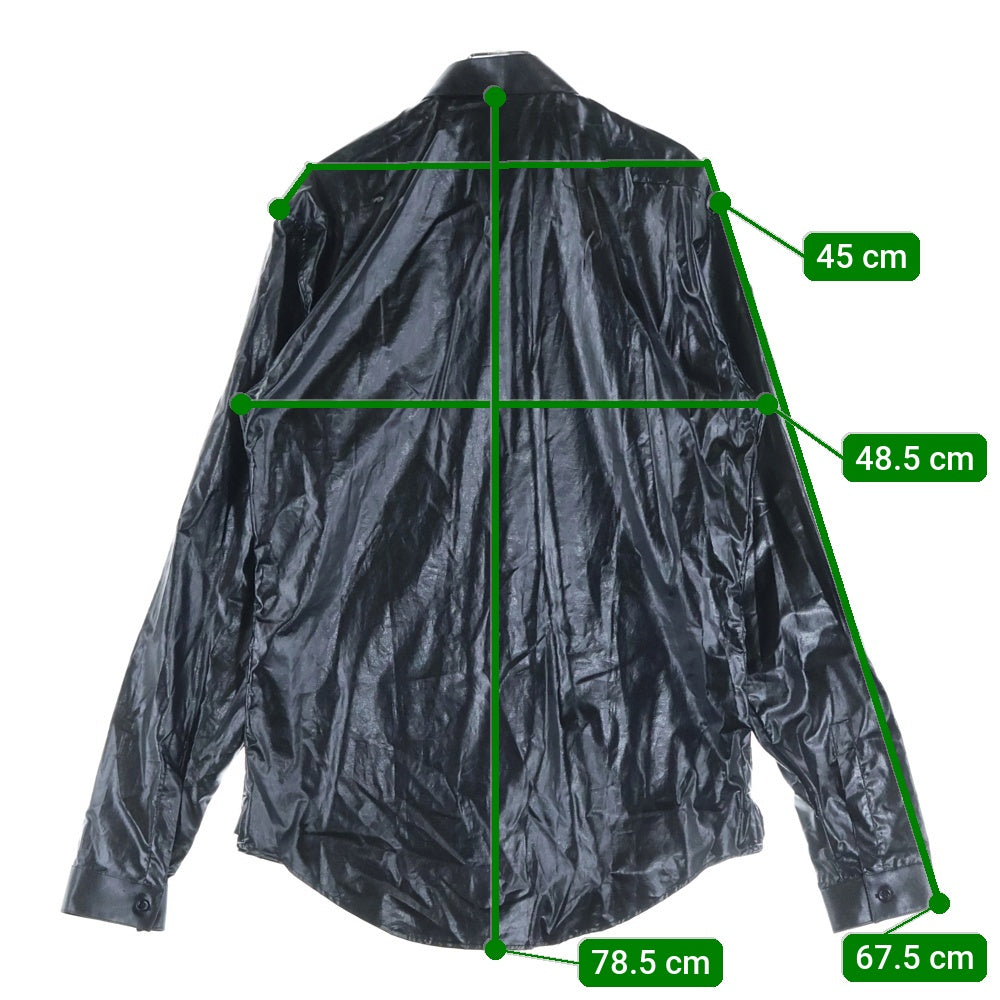 Dior HOMME(ディオールオム) 08AW BEE刺繍 比翼ボタン長袖シャツ ブラック 8H3150460789