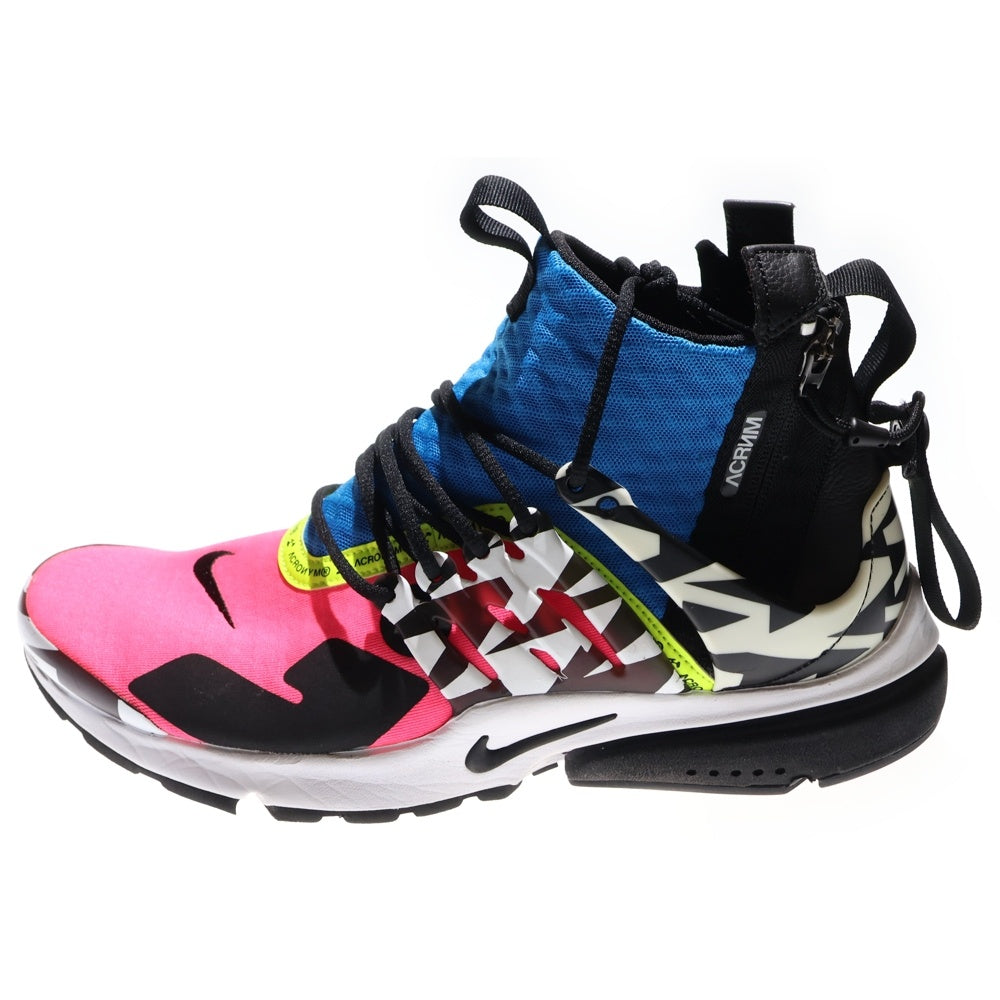 NIKE(ナイキ) ×ACRONYM AIR PRESTO MID アクロニウム エア プレスト ミッドカットスニーカー レーサー ピンク/ブルー US9/27cm AH7832-600