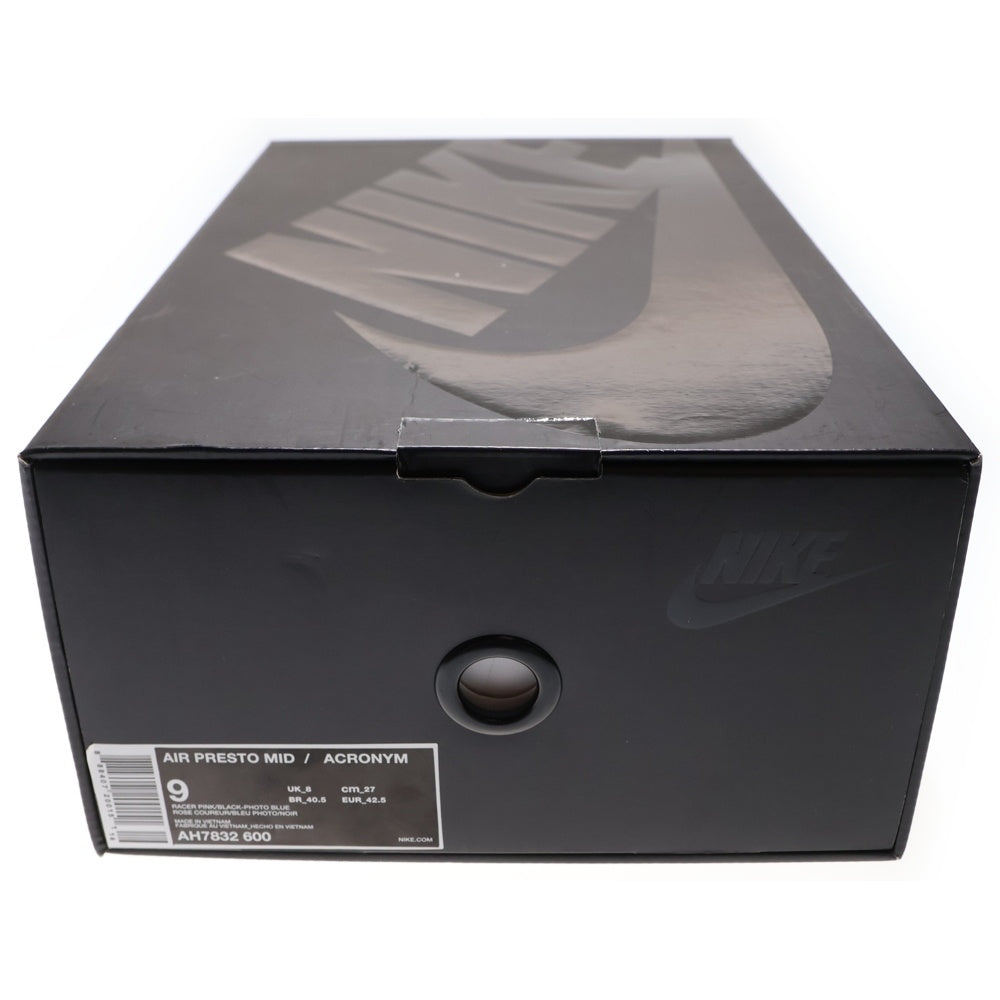 NIKE(ナイキ) ×ACRONYM AIR PRESTO MID アクロニウム エア プレスト ミッドカットスニーカー レーサー ピンク/ブルー US9/27cm AH7832-600