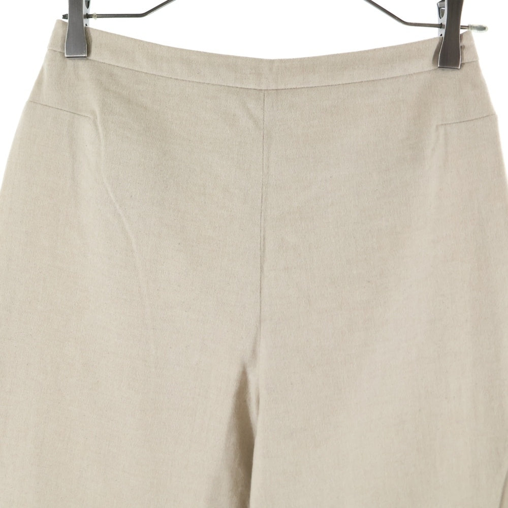 LOEWE(ロエベ) カシミヤ混 ウール テーパード スラックスパンツ トラウザーズ ベージュ レディース 2 PB 2032