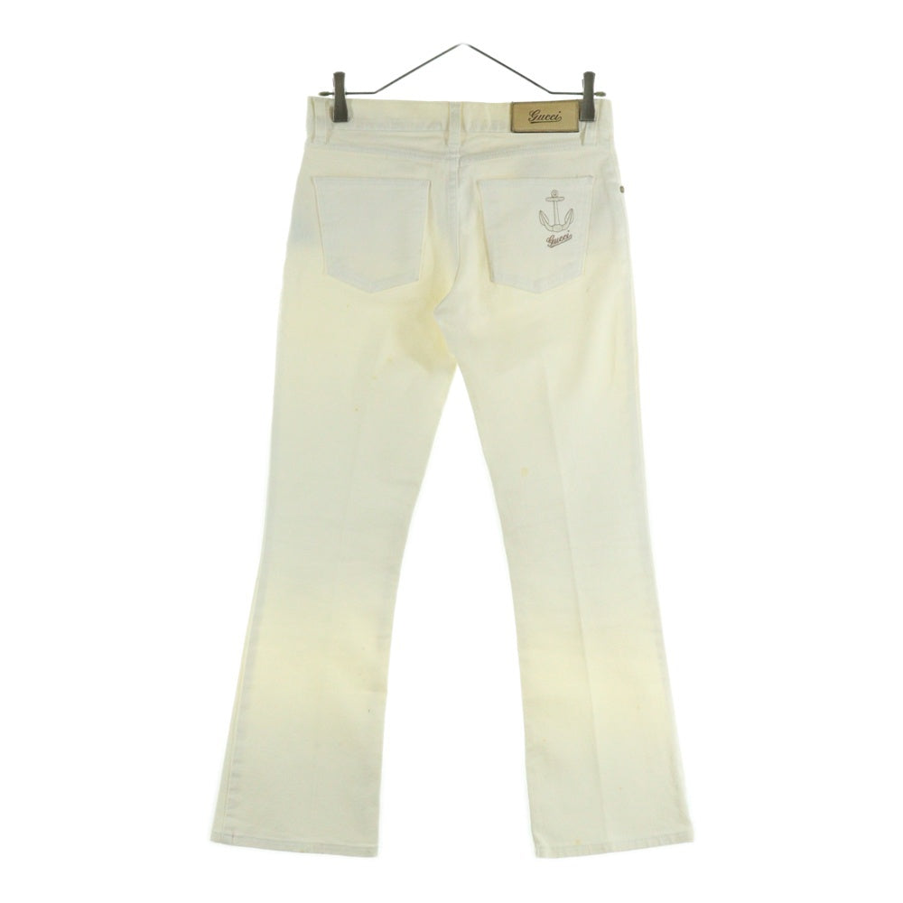 GUCCI(グッチ) アンカーチャーム ロゴ刺繍 レザーロゴパッチ