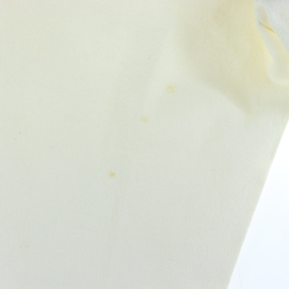 GUCCI(グッチ) アンカーチャーム ロゴ刺繍 レザーロゴパッチ ストレートデニムパンツ ジーンズ ホワイト 172316