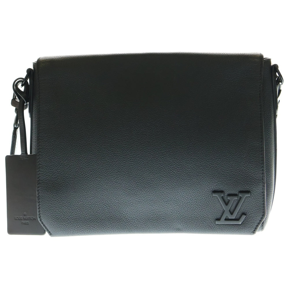 LOUIS VUITTON(ルイヴィトン) LVアエログラム テイクオフ メッセンジャーバッグ ショルダーバッグ ブラック レザー M57080