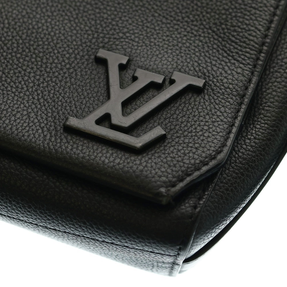 LOUIS VUITTON(ルイヴィトン) LVアエログラム テイクオフ メッセンジャーバッグ ショルダーバッグ ブラック レザー M57080