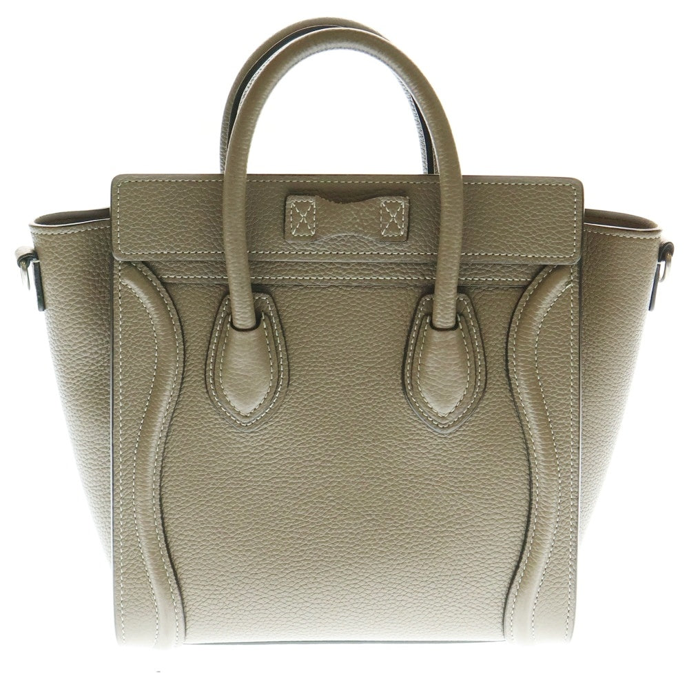 CELINE(セリーヌ) LUGGAGE NANO ラゲージ ナノ 2WAY レザーハンドバッグ ショルダーバッグ スリ ブラウン レディース