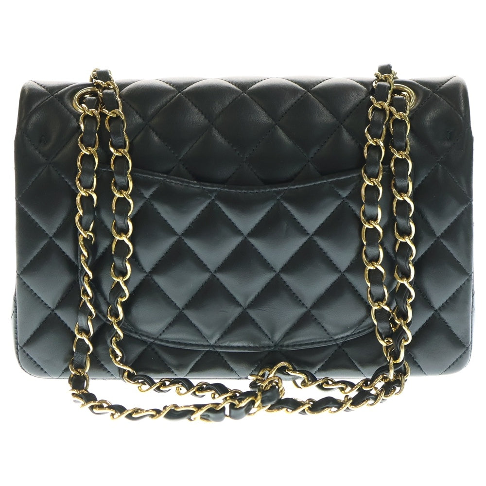 CHANEL(シャネル) マトラッセ23 Wフラップ Wチェーン ショルダーバッグ ブラック キャビアスキン ゴールド金具 A01113