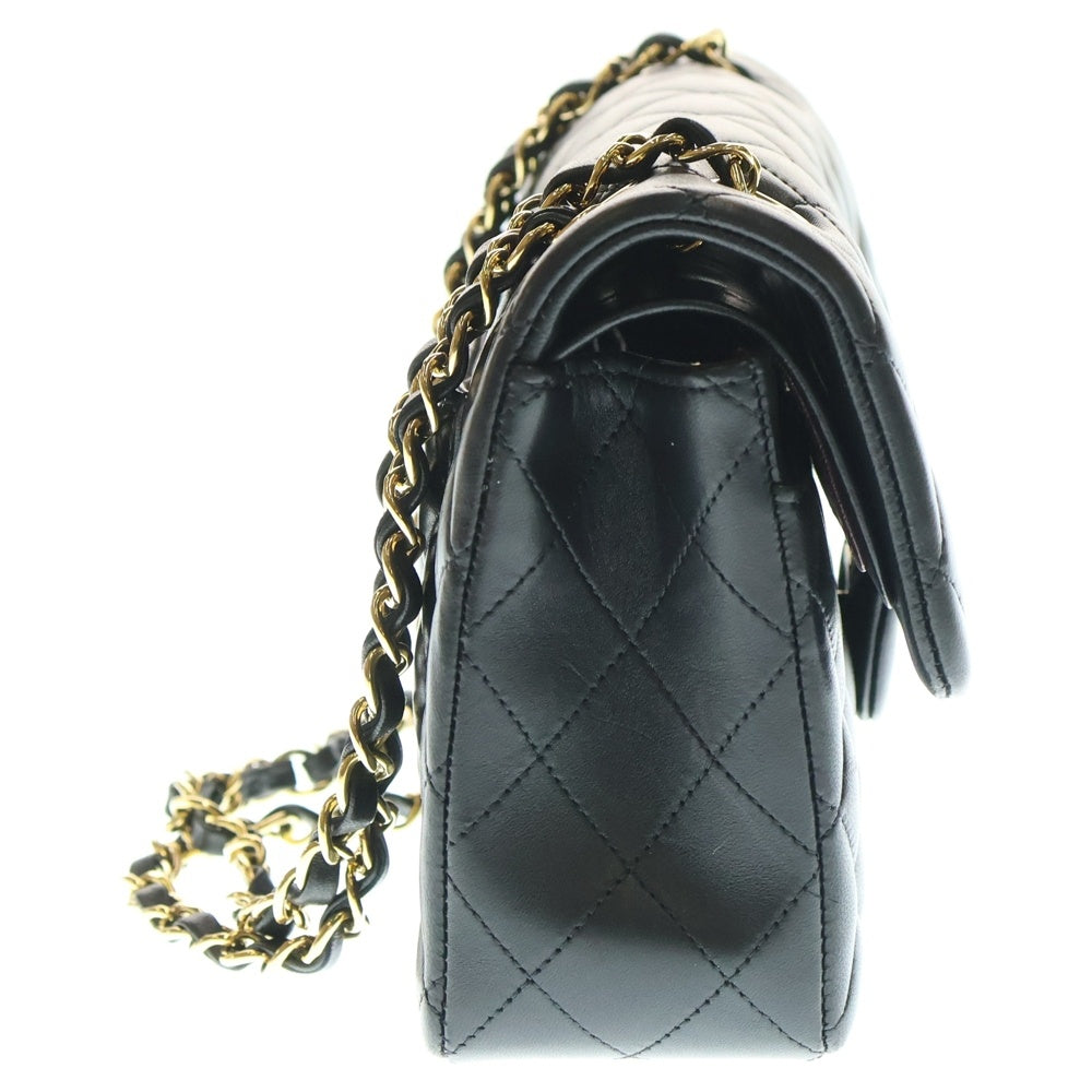 CHANEL(シャネル) マトラッセ23 Wフラップ Wチェーン ショルダーバッグ ブラック キャビアスキン ゴールド金具 A01113
