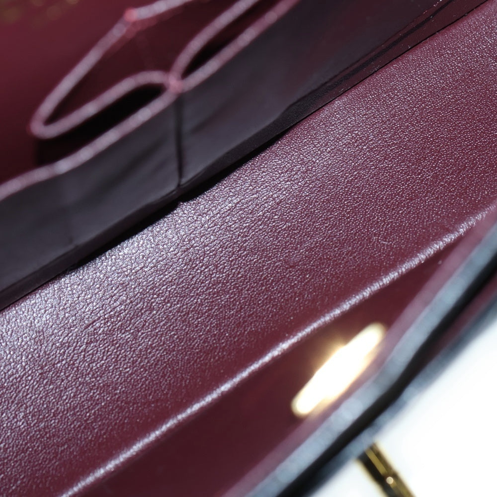 CHANEL(シャネル) マトラッセ23 Wフラップ Wチェーン ショルダーバッグ ブラック キャビアスキン ゴールド金具 A01113