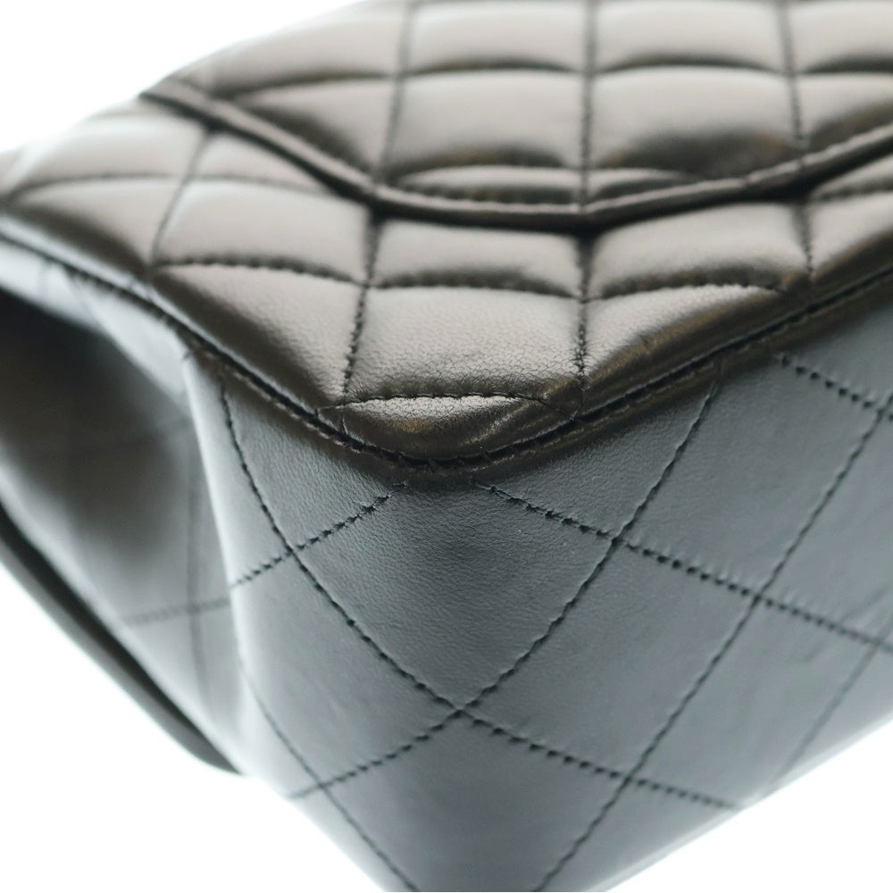 CHANEL(シャネル) マトラッセ23 Wフラップ Wチェーン ショルダーバッグ ブラック キャビアスキン ゴールド金具 A01113