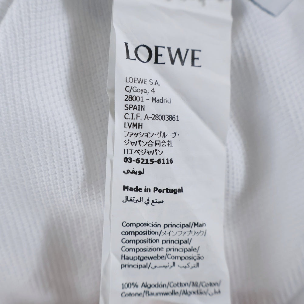 LOEWE(ロエベ) TRAPEZE POLO トラペーズ アナグラムロゴ 半袖ポロシャツ ホワイト