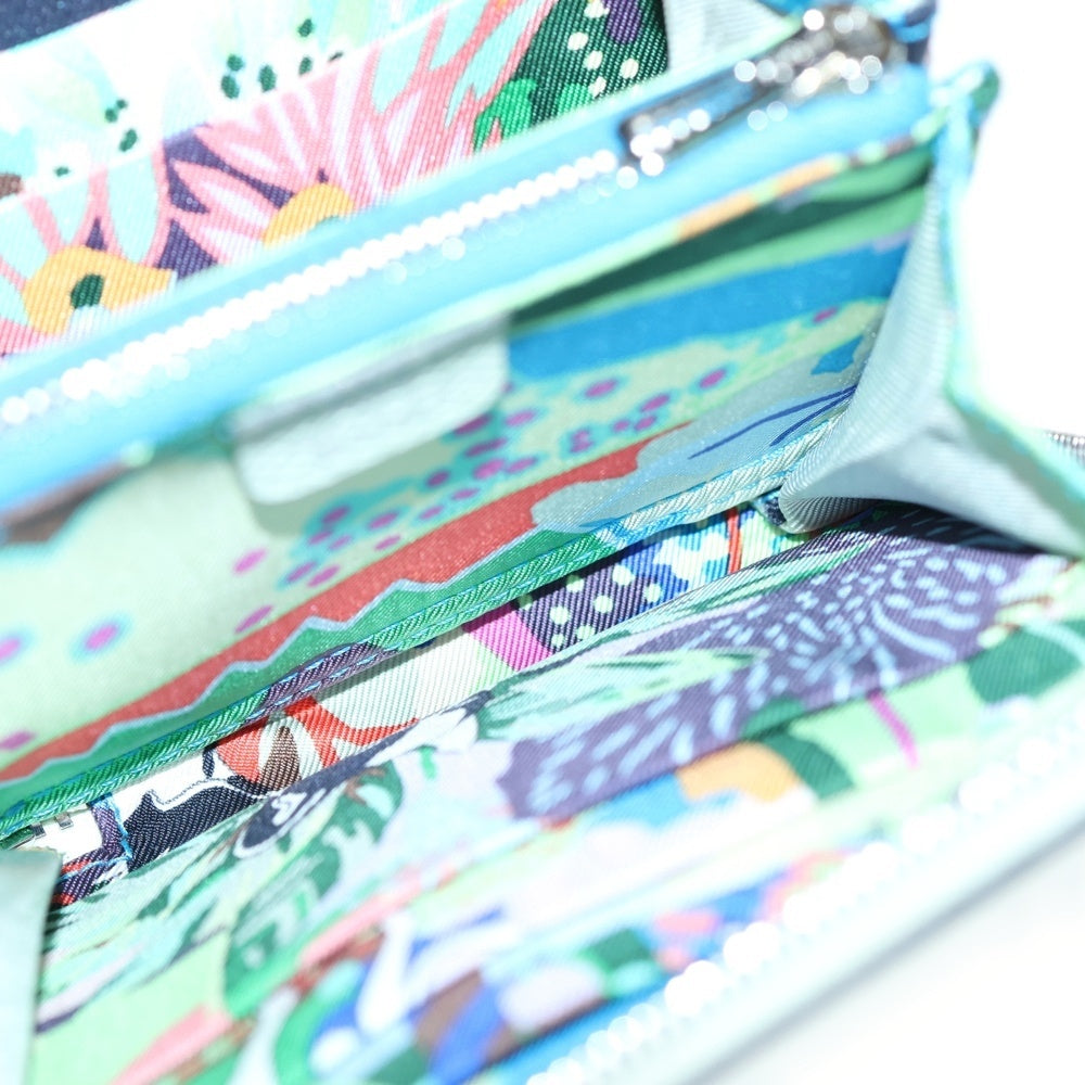 HERMES(エルメス) アザップ シルクイン コンパクト コインケース 財布 ヴェールフィズ エプソン ライトグリーン シルバー金具 U刻印