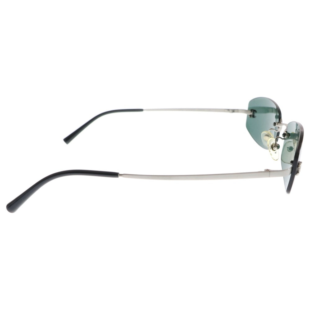 CHANEL(シャネル) ココマーク サングラス リムレス シルバーフレーム ダークグリーンレンズ 4002