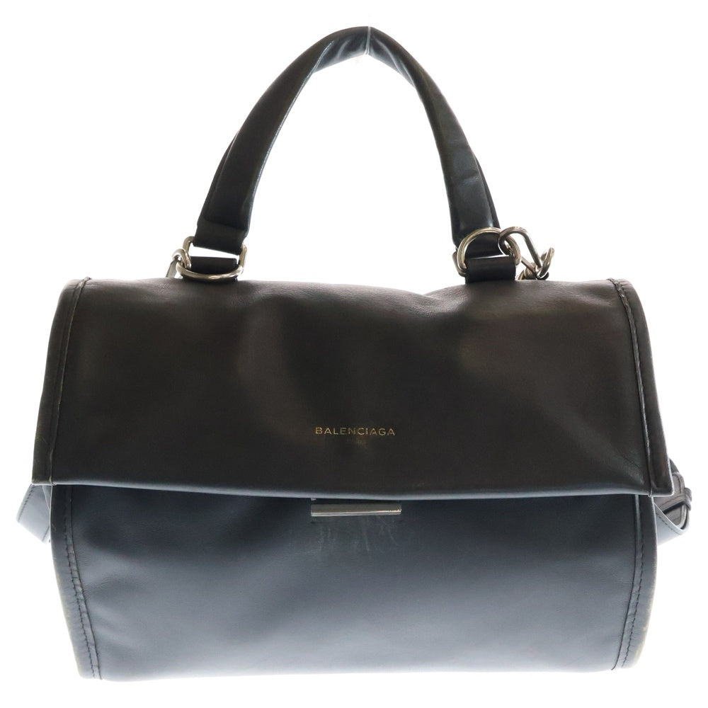 BALENCIAGA(バレンシアガ) ツールサッチェルS 2WAYバッグ ハンドバッグ ショルダーバッグ メッセンジャーバッグ グレー レザー シルバー金具 456984