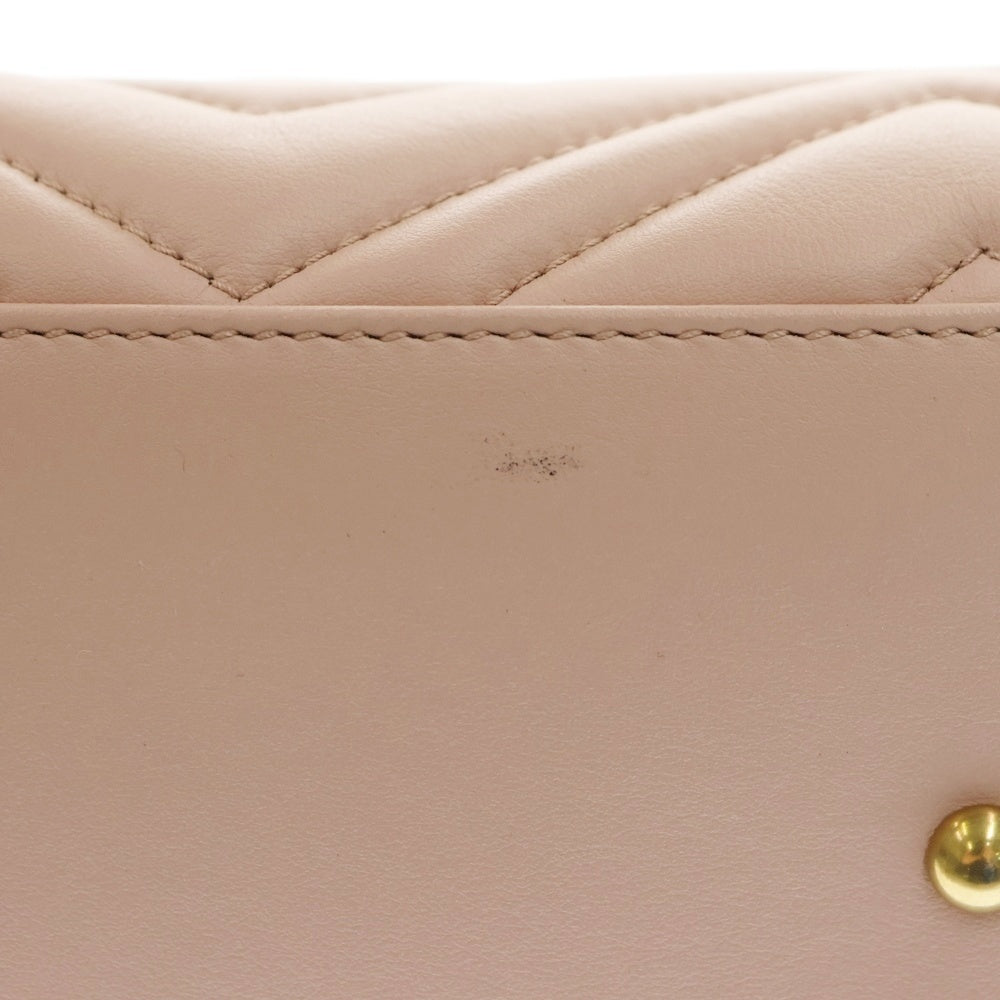 GUCCI(グッチ) GGマーモント2WAYバッグ ハンドバッグ ショルダーバッグ ピンク ゴールド金具 レザー 448054