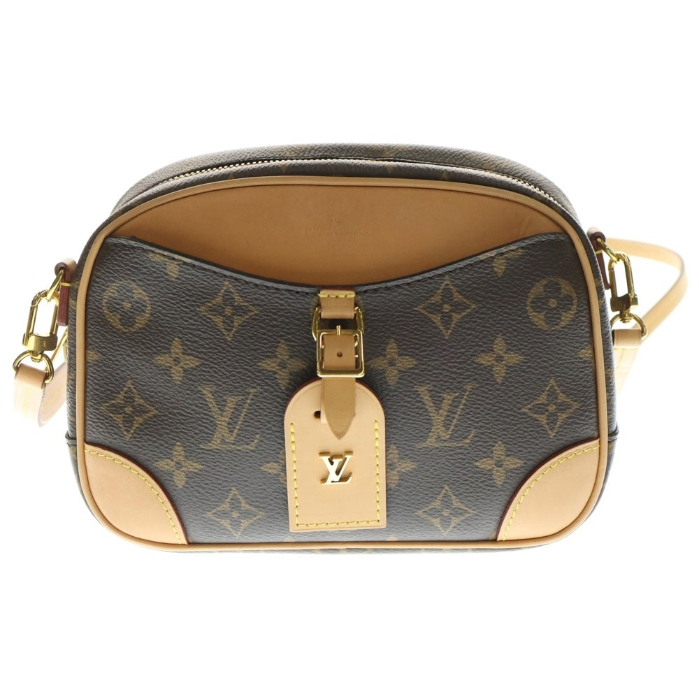 LOUIS VUITTON(ルイヴィトン) モノグラム ドーヴィルMINI レザーショルダーバッグ ブラウン M45528