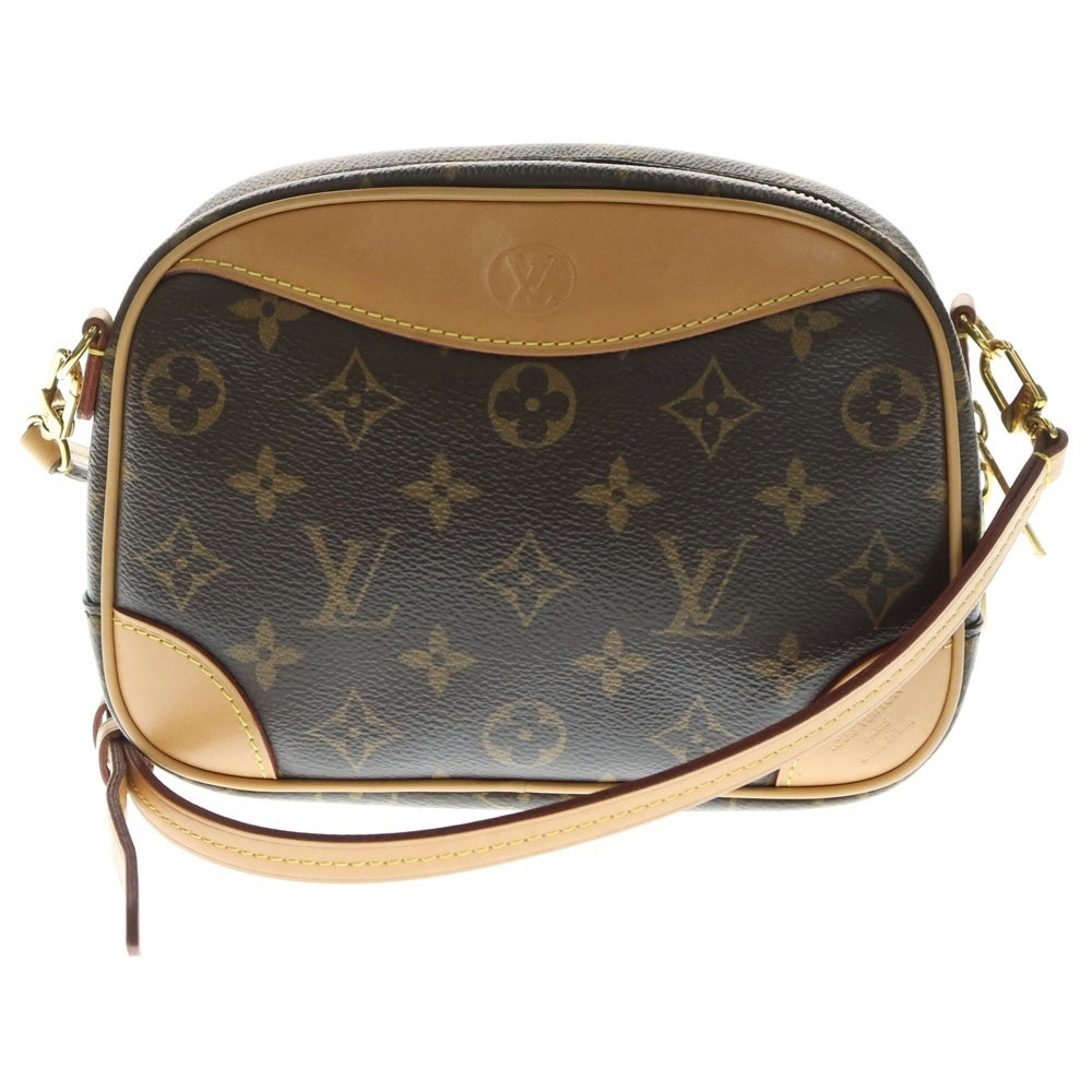 LOUIS VUITTON(ルイヴィトン) モノグラム ドーヴィルMINI レザーショルダーバッグ ブラウン M45528