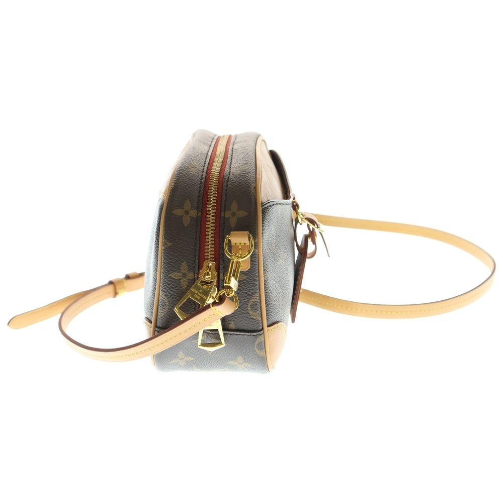 LOUIS VUITTON(ルイヴィトン) モノグラム ドーヴィルMINI レザーショルダーバッグ ブラウン M45528