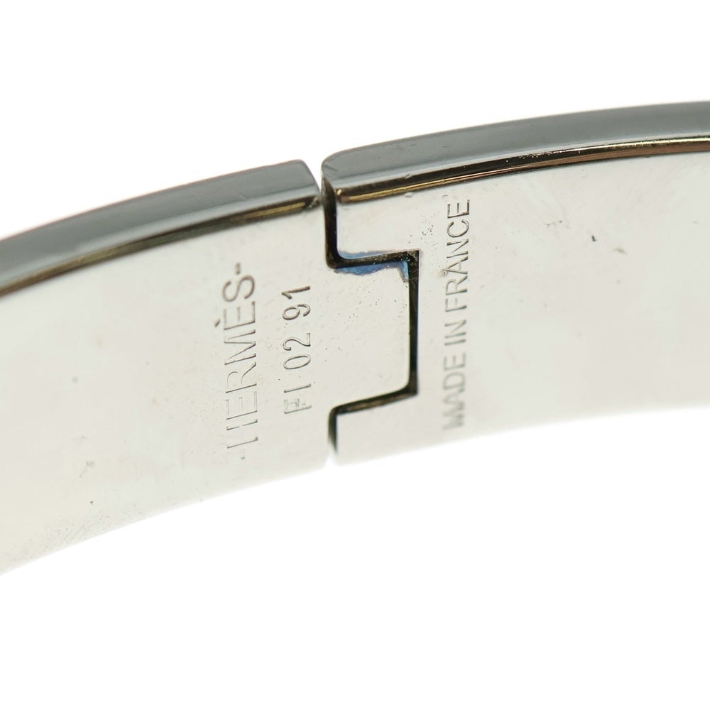 HERMES(エルメス) クリックHH アッシュ Hロゴプレート ノワールマット ブレスレット バングル ブラック/シルバー