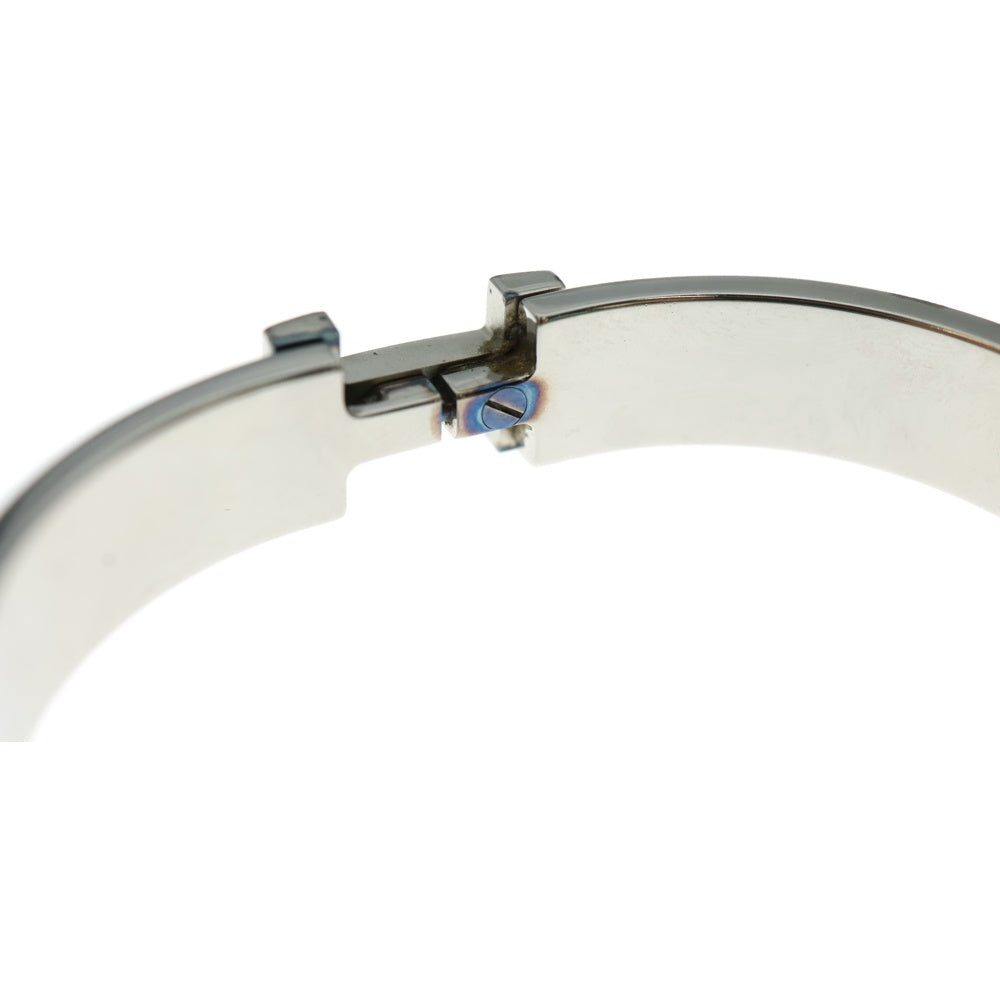 HERMES(エルメス) クリックHH アッシュ Hロゴプレート ノワールマット ブレスレット バングル ブラック/シルバー