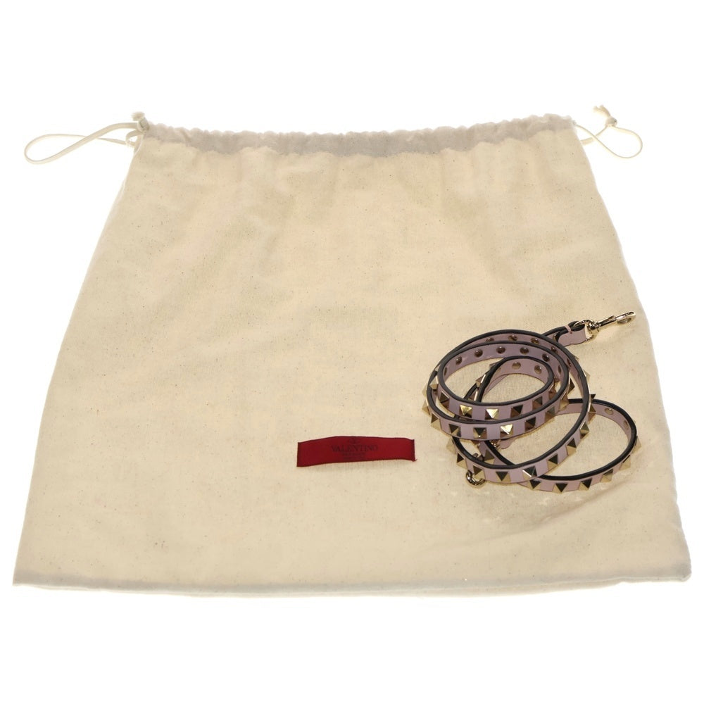 valentino garavan(ヴァレンティノガラヴァーニ) ハンドバッグ ロックスタッズ 2WAYバッグ ショルダーバッグ ハンドバッグ ゴールド金具 ライトピンク レザー