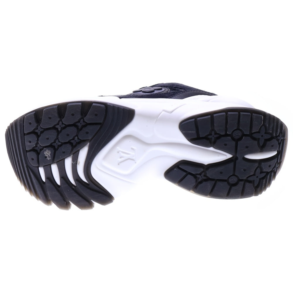 LOUIS VUITTON(ルイヴィトン) Ran 55 ラン モノグラムフラワー スエードレザー メッシュ レースアップ 厚底 ローカットシューズ スニーカー ブラック レディース 1ACGOM