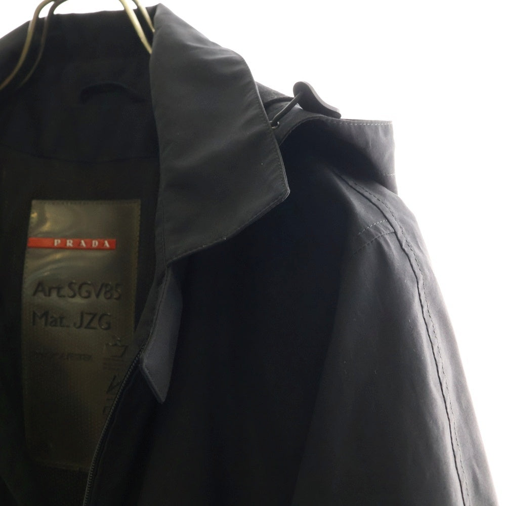 PRADA SPORT(プラダ スポーツ) GORE-TEX ゴアテックス ラバーロゴ ナイロン フーデッド ジップアップ ジャケット ブラック SGV85