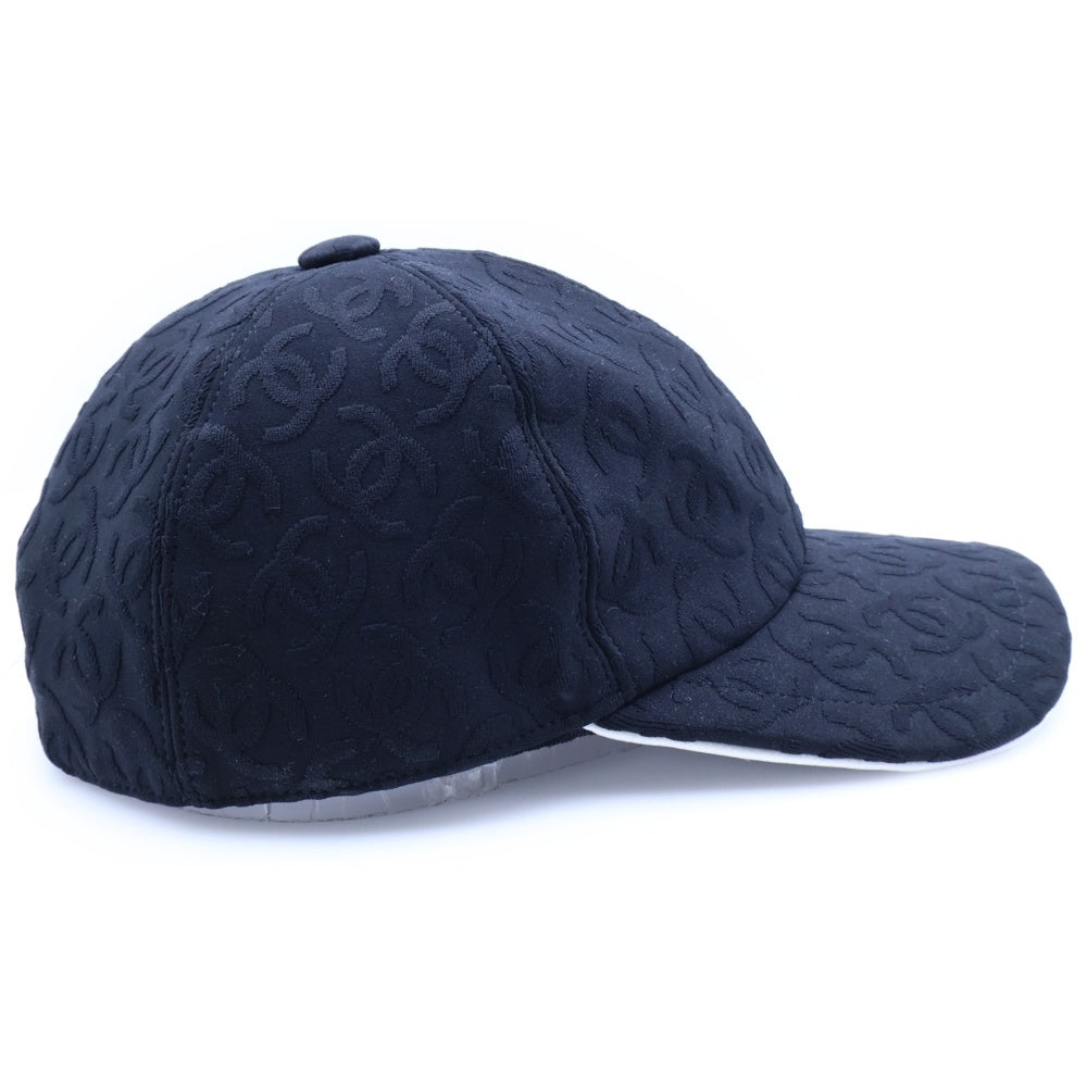 CHANEL(シャネル) 25SS ココマーク ポリアミド エンブロイダリー キャップ 帽子 ブラック AAA954
