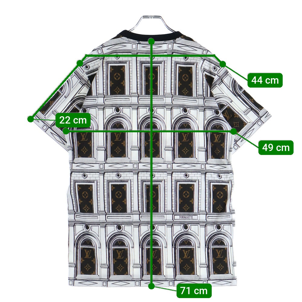 LOUIS VUITTON(ルイヴィトン) 21AW フォルナセッティ Tシャツ ホワイト×ブラウン コットン RW212B