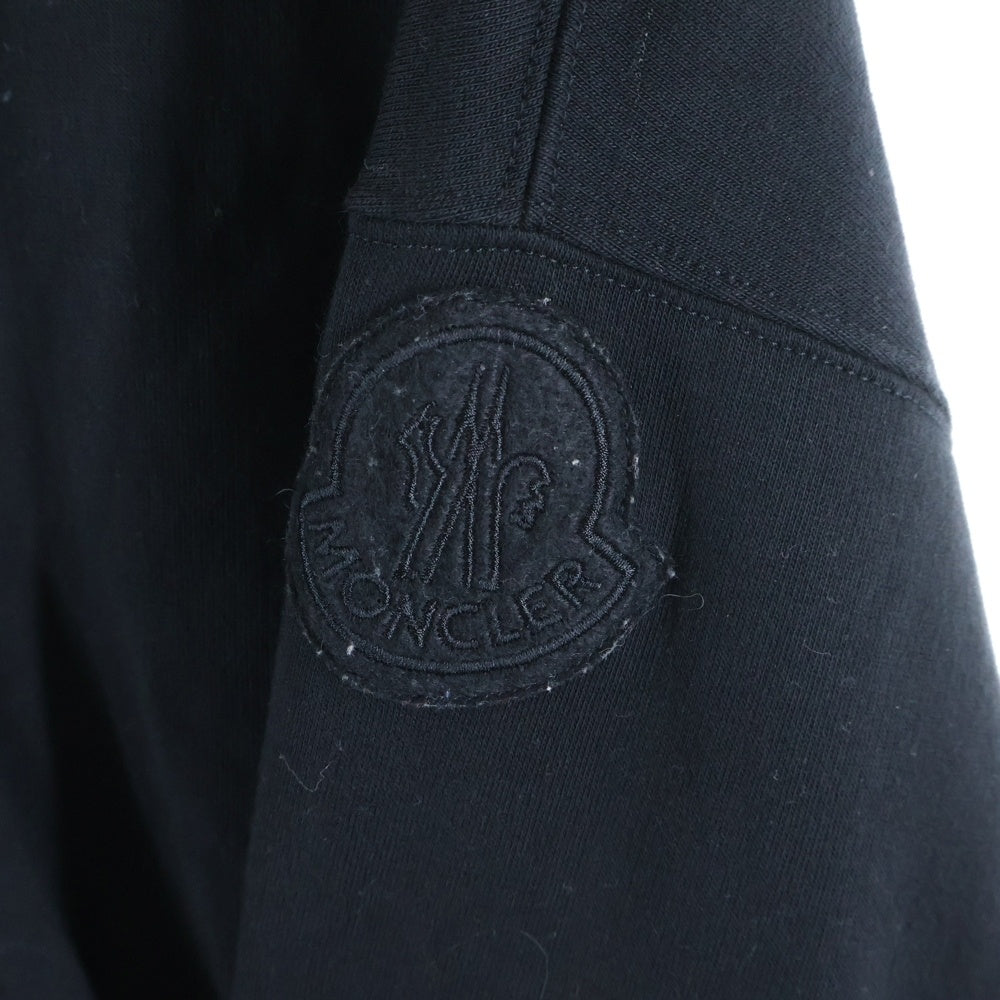 MONCLER(モンクレール) MAGLIA CARDIGAN ロゴテープ ジップアップ パーカー ブラック コットン E20938460900