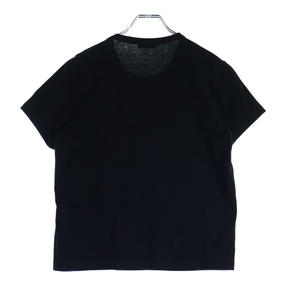 MONCLER GENIUS(モンクレール ジーニアス) NOIR KEI NINOMIYA ノワール ケイ ニノミヤ ビッグロゴTシャツ ブラック コットン×レザー