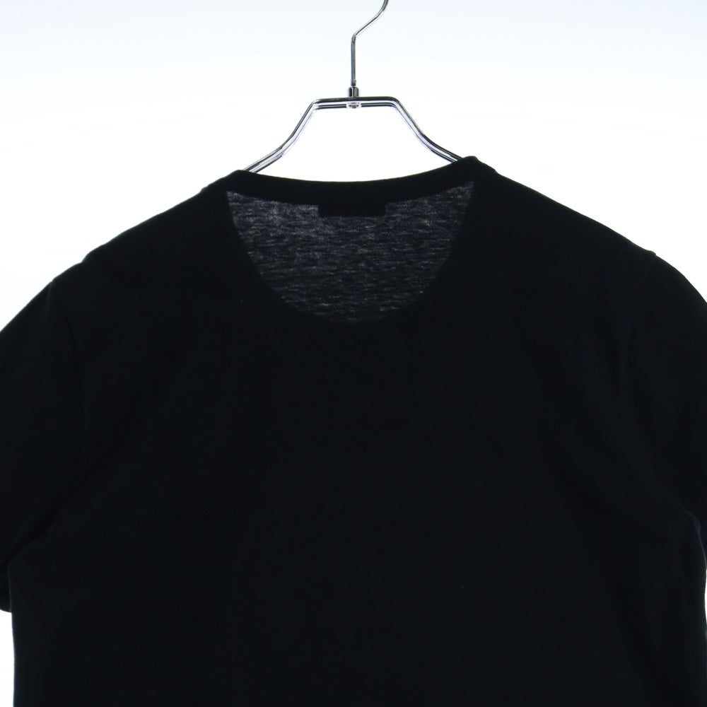 MONCLER GENIUS(モンクレール ジーニアス) NOIR KEI NINOMIYA ノワール ケイ ニノミヤ ビッグロゴTシャツ ブラック コットン×レザー