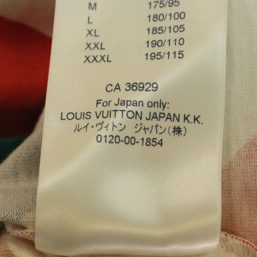 LOUIS VUITTON(ルイヴィトン) 19AW フラッグ 国旗 総柄プリント クルーネック 半袖Tシャツ カットソー マルチカラー レッド/ブルー RM192 NPG HHY81W