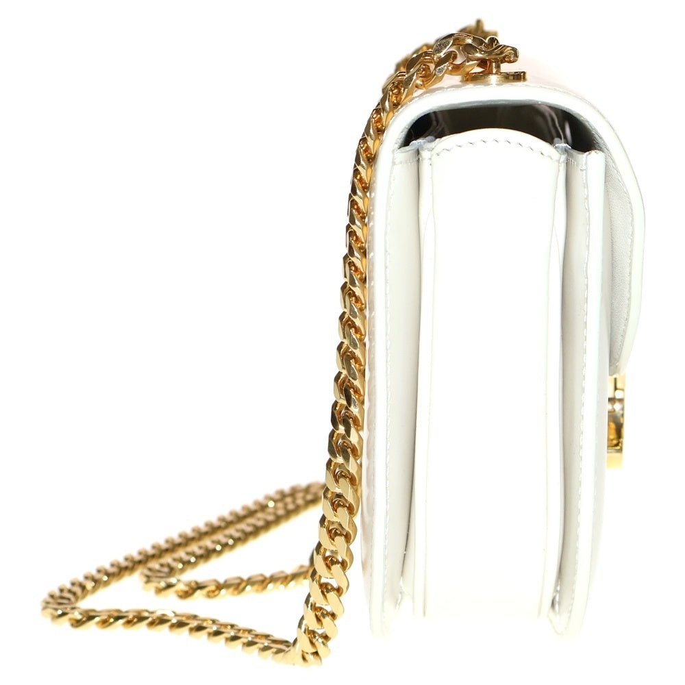 CELINE(セリーヌ) ブザス クレア トリオンフ チェーンショルダーバッグ シャイニーカーフ ホワイト