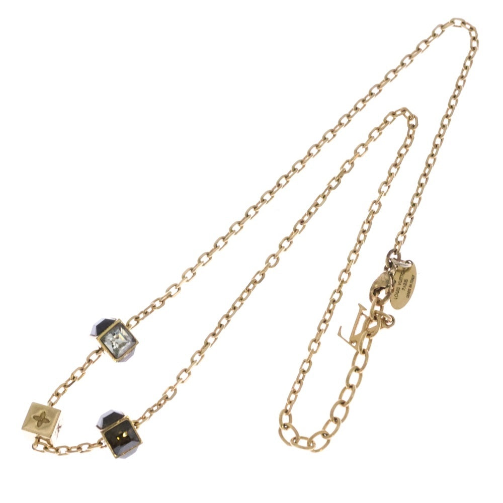 LOUIS VUITTON(ルイヴィトン) コリエ ギャンブル ダイス ストーン クリスタル ネックレス ゴールド M75420