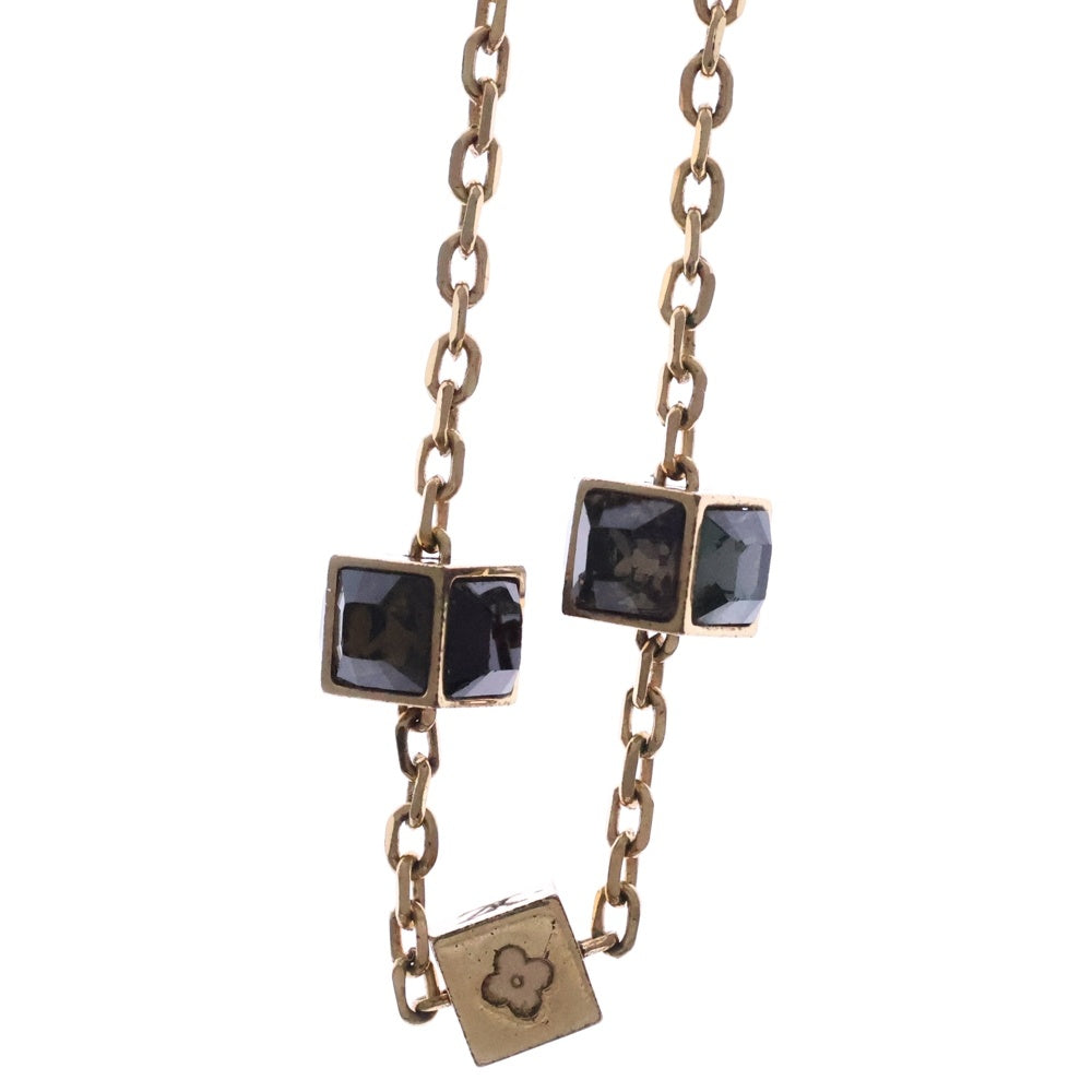 LOUIS VUITTON(ルイヴィトン) コリエ ギャンブル ダイス ストーン クリスタル ネックレス ゴールド M75420