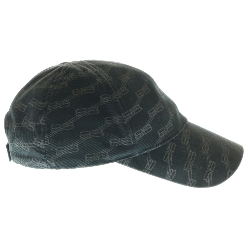 BALENCIAGA(バレンシアガ) BBロゴ ベースボールキャップ 帽子 ブラック コットン 704104