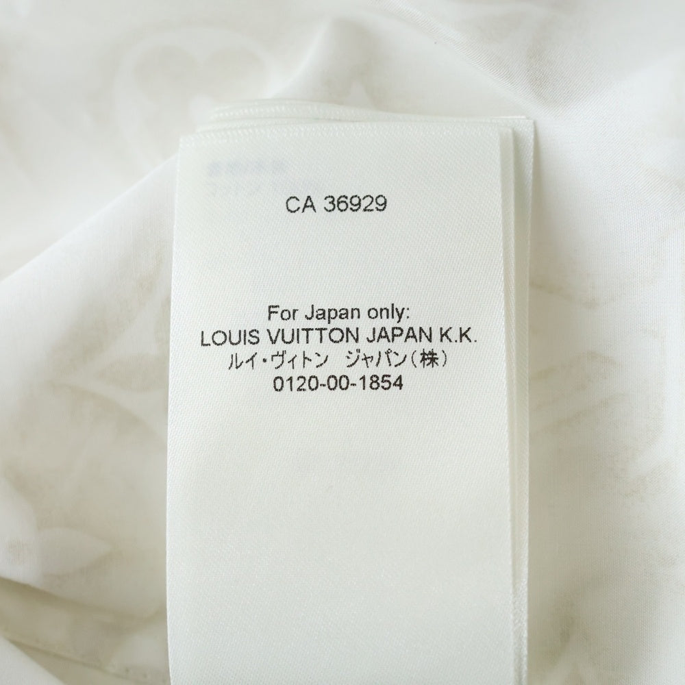 LOUIS VUITTON(ルイヴィトン) 23AW モノグラム サンド 総柄プリント ロングスリーブ 長袖シャツ ホワイト/ベージュ RM232M ZR6 HPS33W