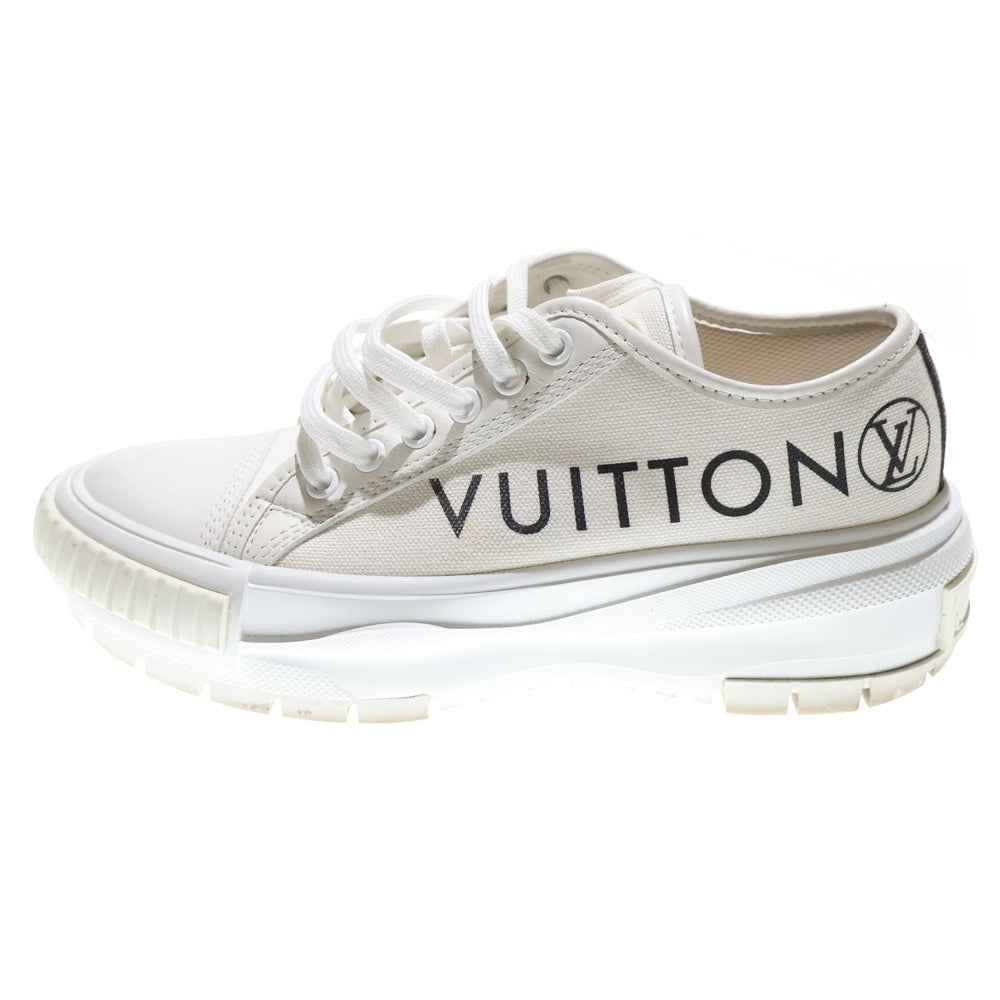 LOUIS VUITTON(ルイヴィトン) LV スクァッド ライン ロゴプリント モノグラム レザー レースアップ ローカットシューズ スニーカー ホワイト