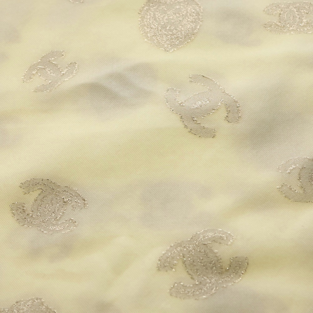 CHANEL(シャネル) ココマーク ラメ ストール ホワイト レーヨン