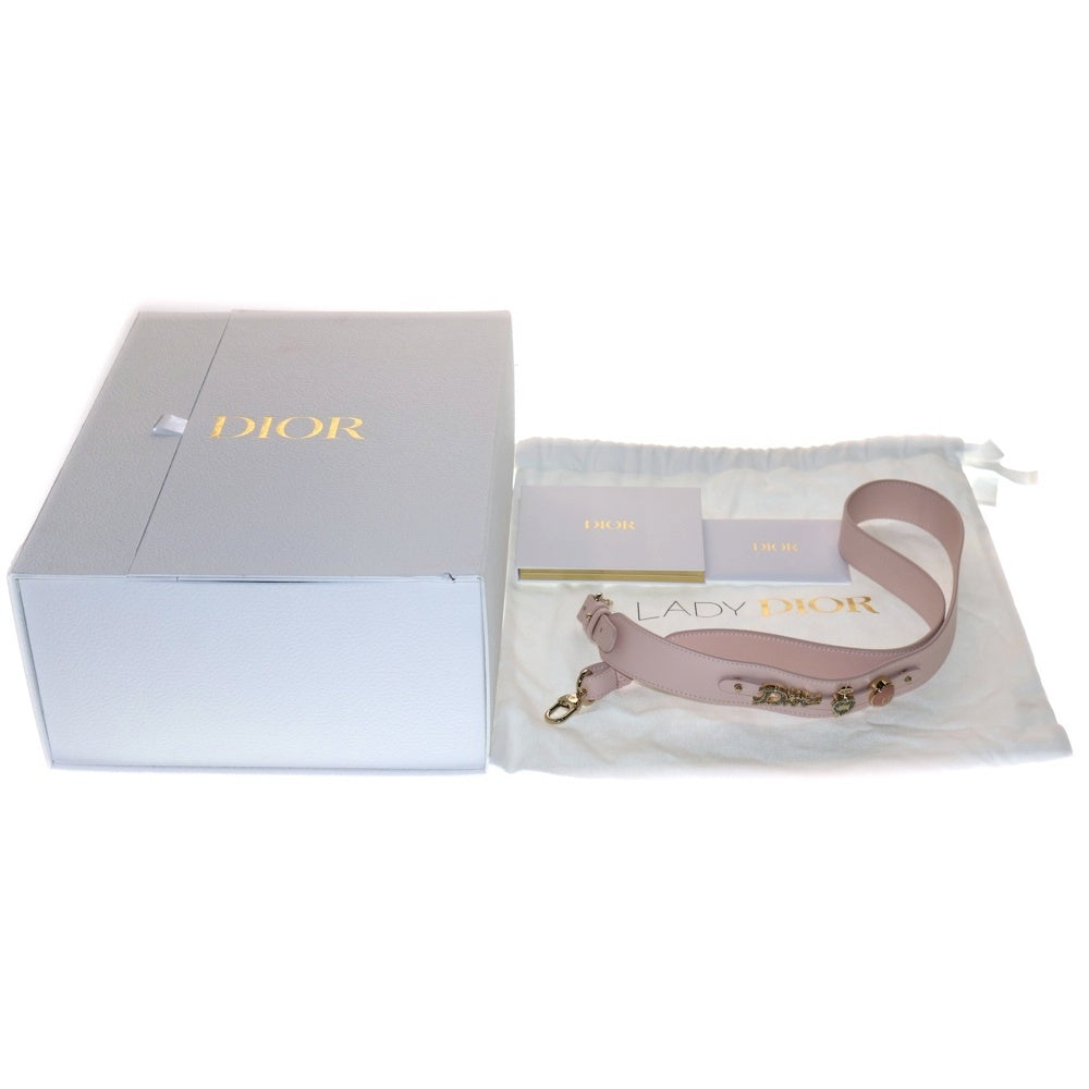 Christian Dior(クリスチャンディオール) Lady Dior My ABCDior レディディオール スモール カナージュ ラムスキン 2WAY チャーム付レザーハンドバッグ ショルダーバッグ ピンク レディース