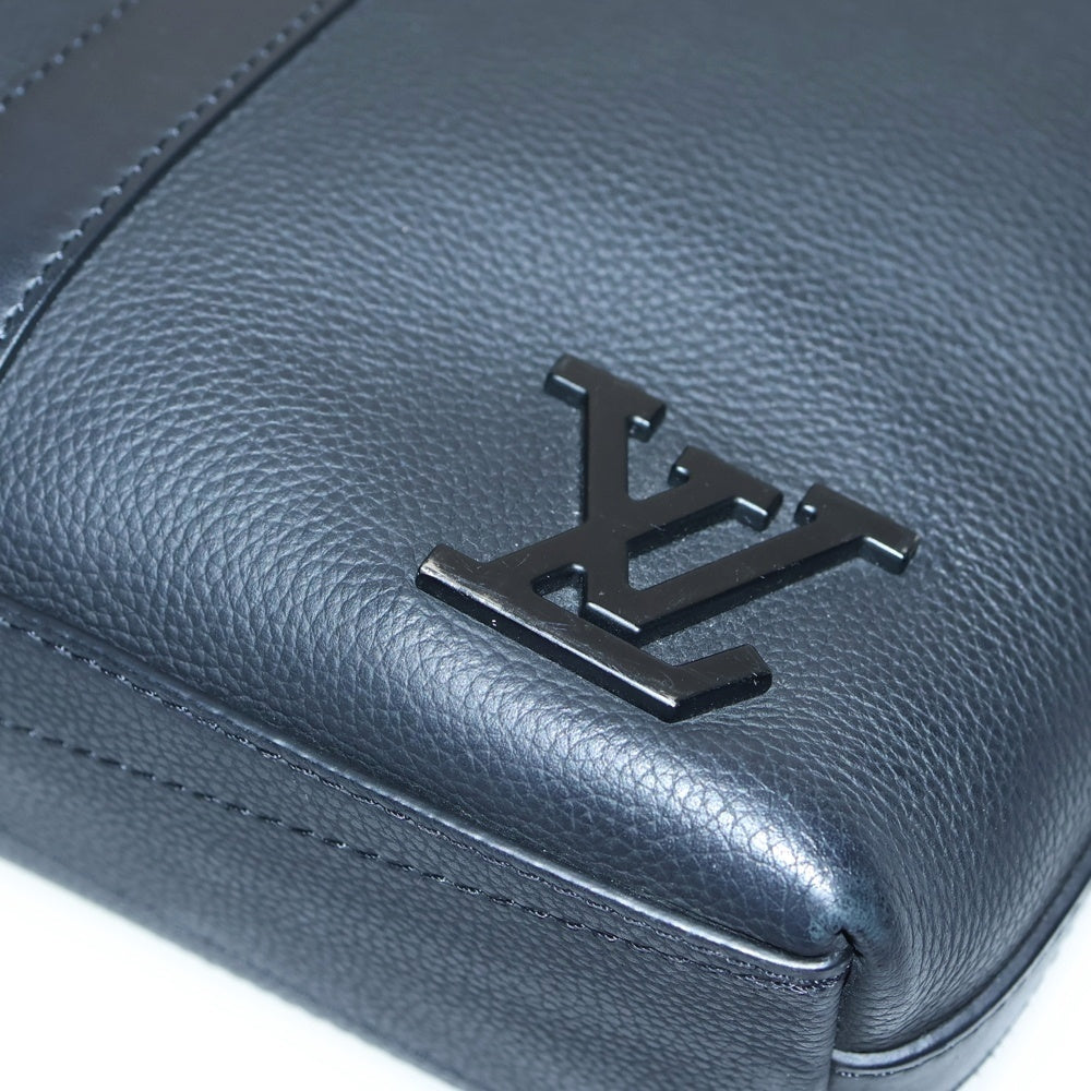 LOUIS VUITTON(ルイヴィトン) アエログラム テイクオフ・ブリーフケース ハンドバッグ ビジネスバッグ ブラック ノワール レザー M59159 ブラック金具