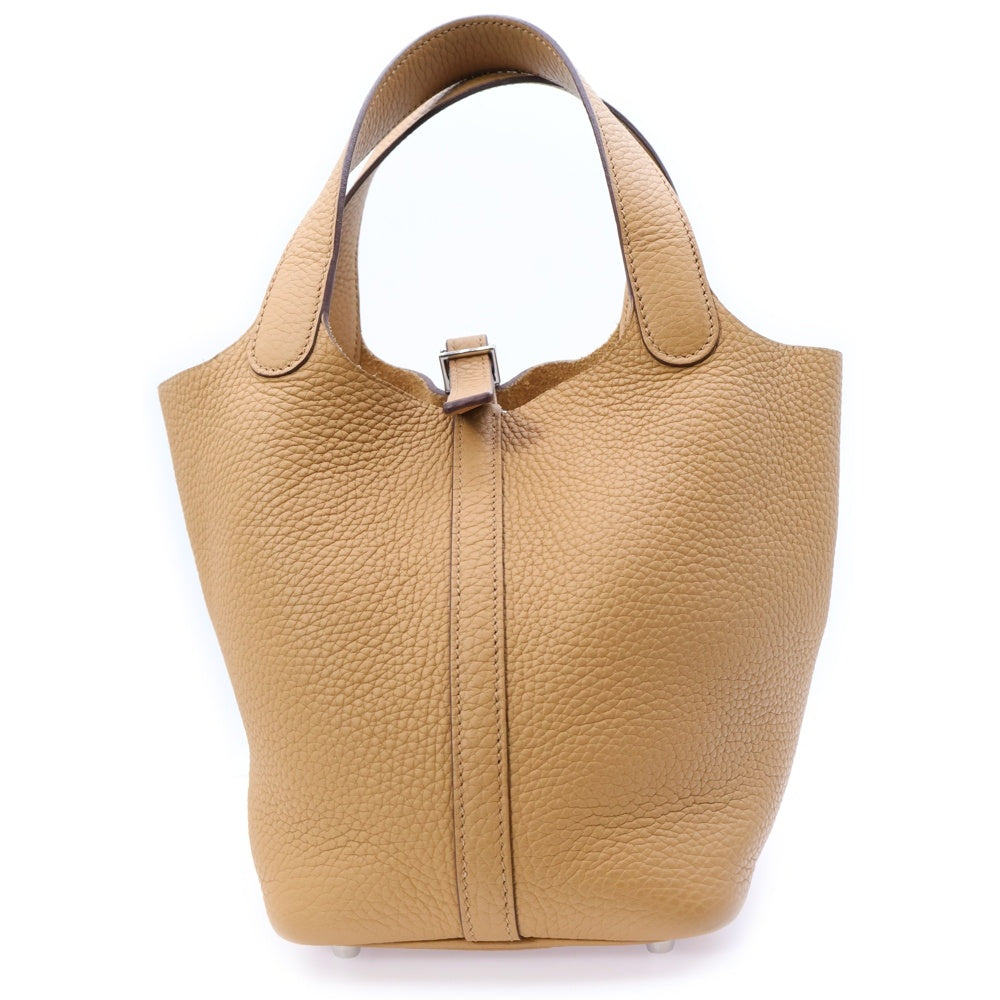 HERMES(エルメス) ピコタンロックPM ビスキュイ トリヨンクレマンス ハンドバッグ シルバー金具 U刻印