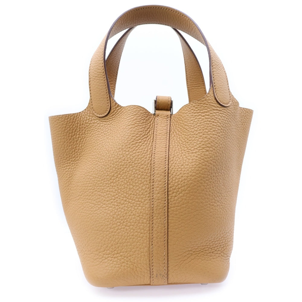 HERMES(エルメス) ピコタンロックPM ビスキュイ トリヨンクレマンス ハンドバッグ シルバー金具 U刻印