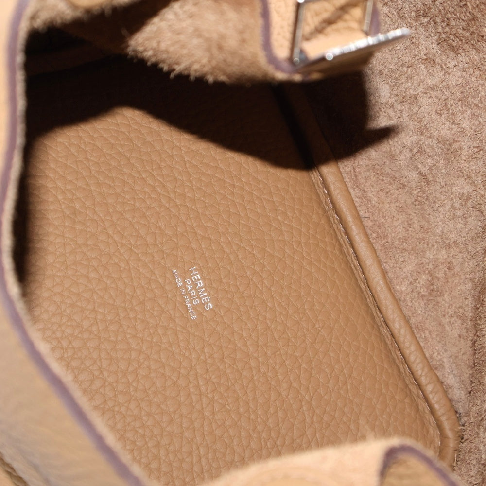 HERMES(エルメス) ピコタンロックPM ビスキュイ トリヨンクレマンス ハンドバッグ シルバー金具 U刻印