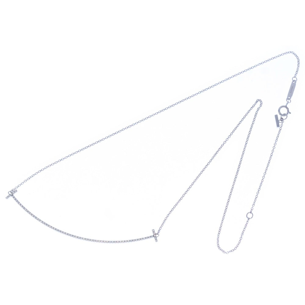 TIFFANY & Co.(ティファニー) Tスマイル ラージ ダイヤモンド ネックレス K18WG ホワイトゴールド