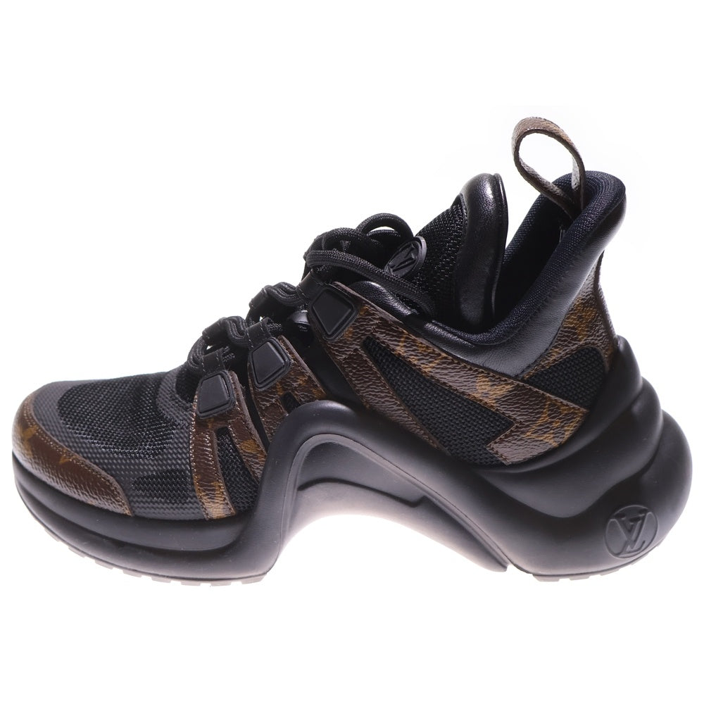 LOUIS VUITTON(ルイヴィトン) アークライトライン モノグラム PVC レザー メッシュ ハイカット シューズ スニーカー ブラック/ブラウン レディース 1A43LH